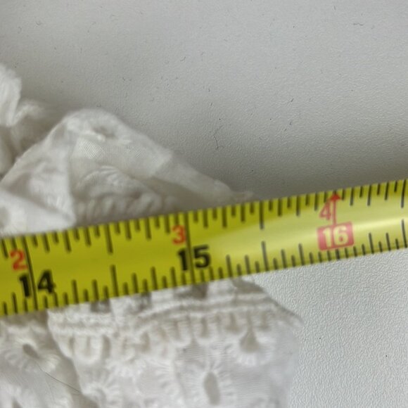 Elan Halter White Eyelet Tank Top - Picture 5 of 9